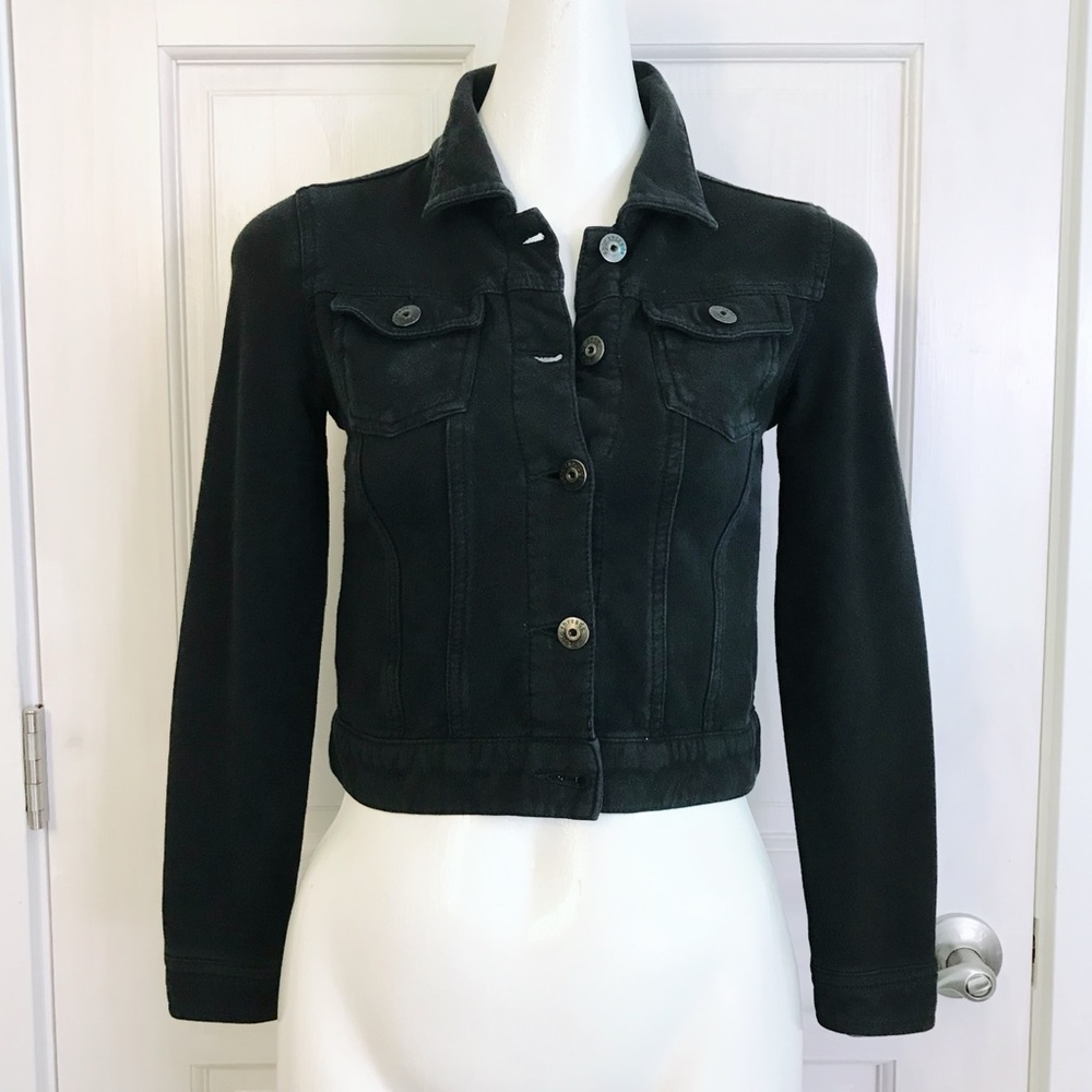 GUC | Epic Threads Washed Black “Jean Jacket” Style Jacket. Not Denim | Medium